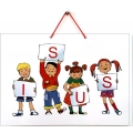 Poster A4, copii, Isus